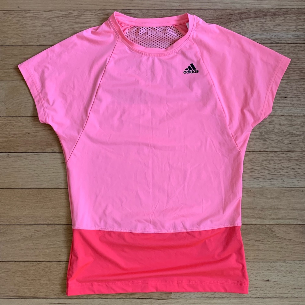 Adidas Coral Pink Loose Workout Top